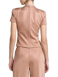 Metallic Bonded Jersey T-Shirt