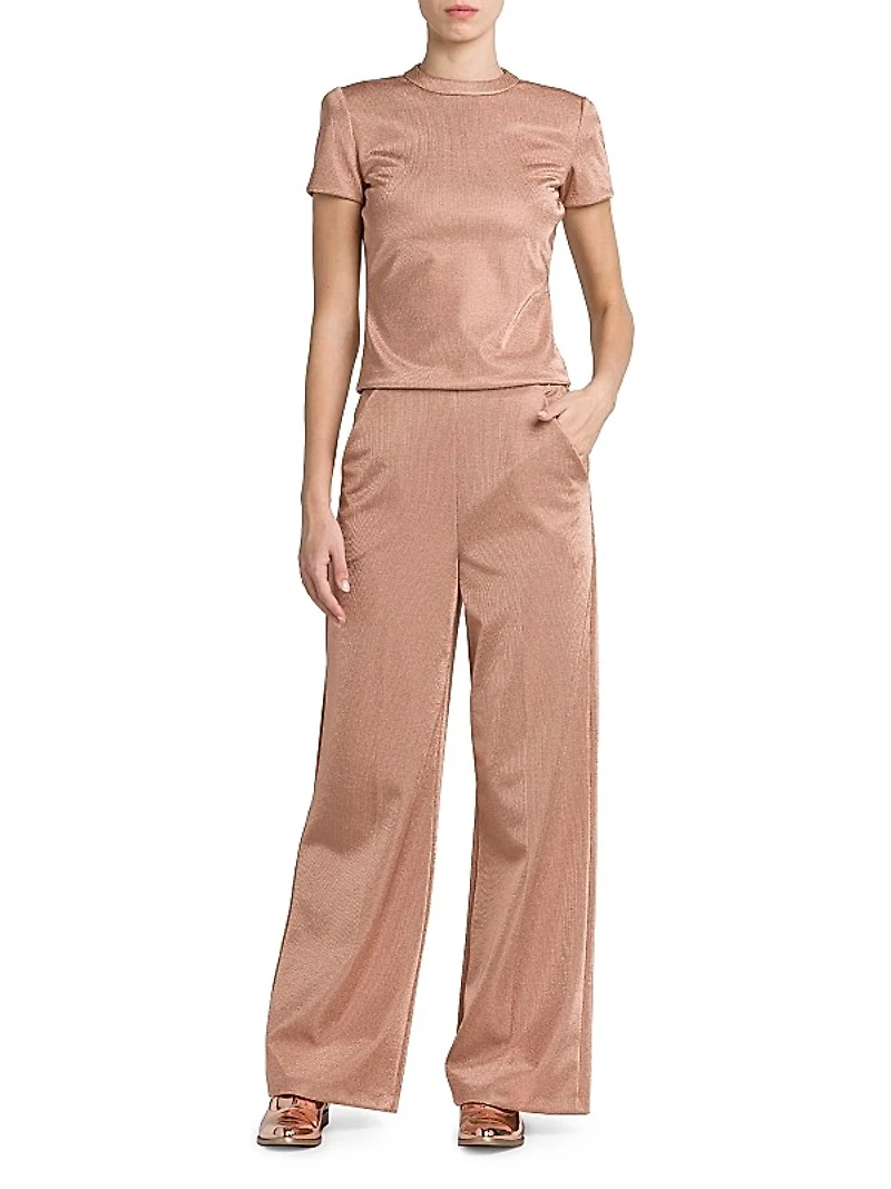 Metallic Bonded Jersey T-Shirt