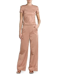 Metallic Bonded Jersey T-Shirt