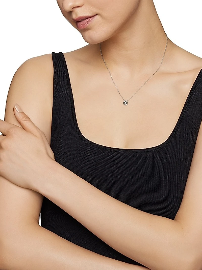 Petite Infinity Pendant Necklace With Diamonds