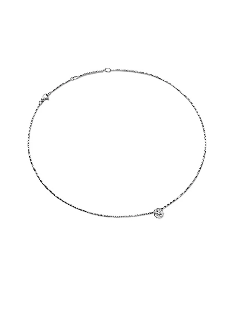 Petite Infinity Pendant Necklace With Diamonds