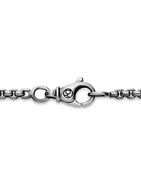 Sterling Silver & Titanium Box Chain Necklace