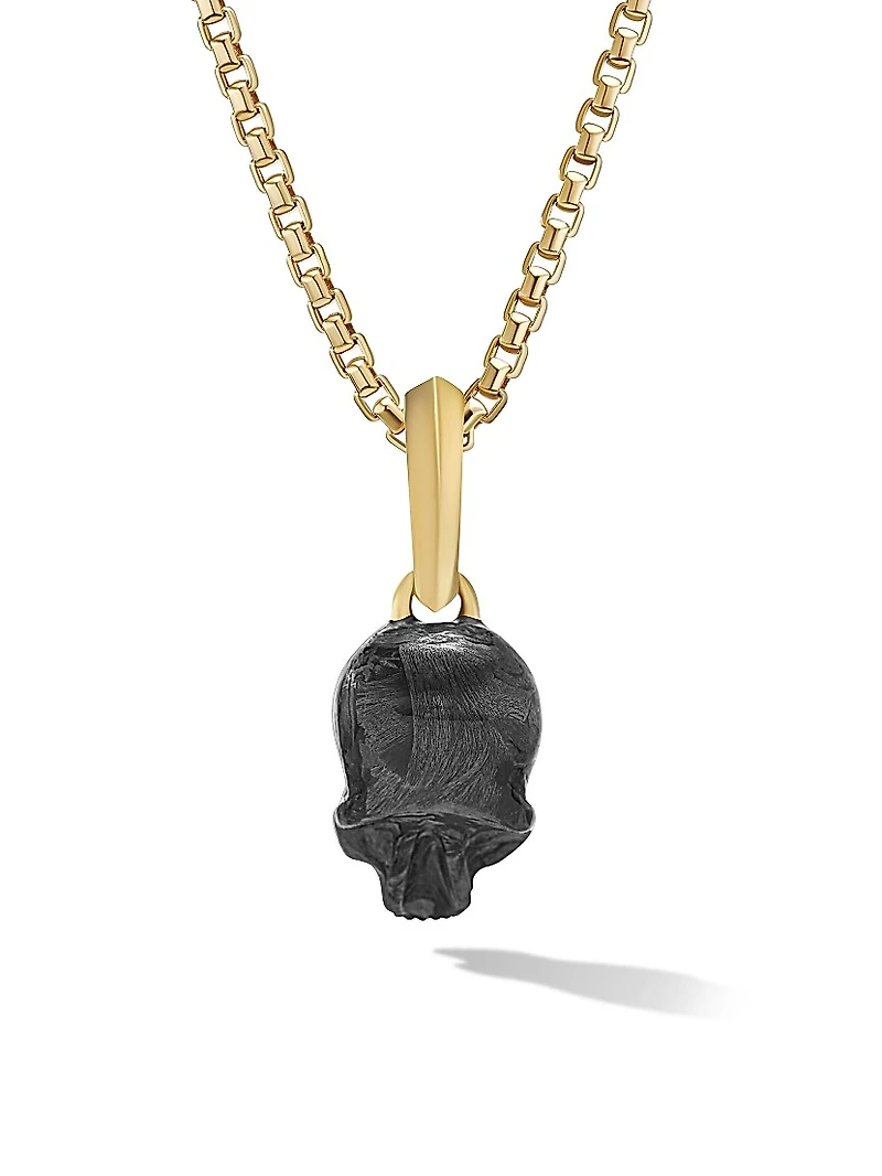 Memento Mori Skull Amulet in 18K Yellow Gold