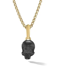 Memento Mori Skull Amulet in 18K Yellow Gold