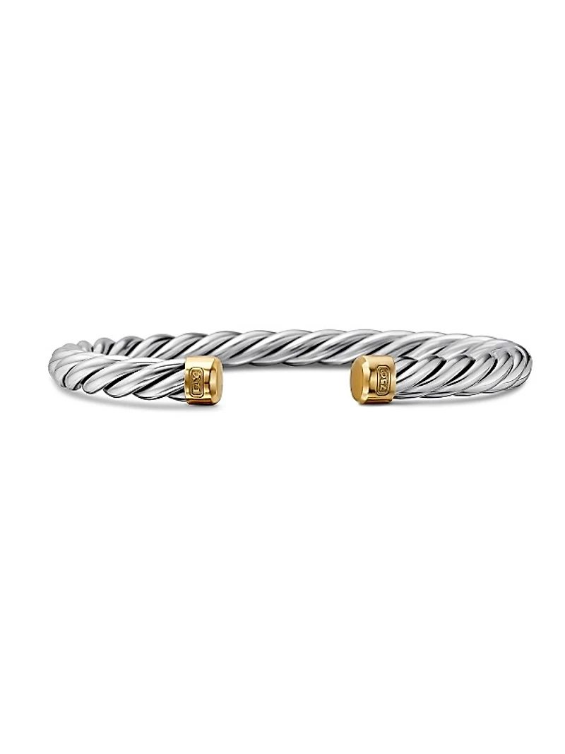 Cable Cuff Bracelet in Sterling Silver