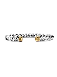 Cable Cuff Bracelet in Sterling Silver