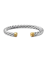 Cable Cuff Bracelet in Sterling Silver
