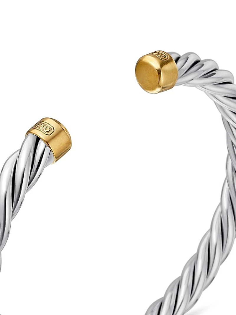 Cable Cuff Bracelet in Sterling Silver