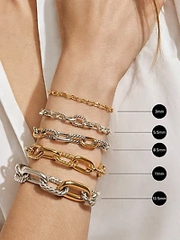 DY Madison Chain Bracelet in Sterling Silver, 8.5mm