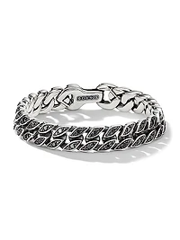 Curb Chain Bracelet in Sterling Silver
