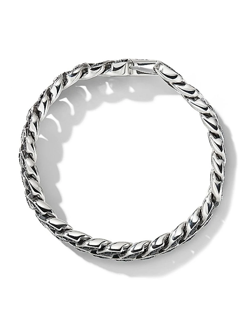 Curb Chain Bracelet in Sterling Silver