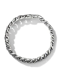Curb Chain Bracelet in Sterling Silver