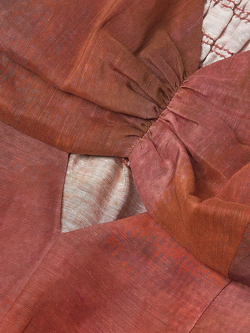 Empire Linen-Blend Blouse