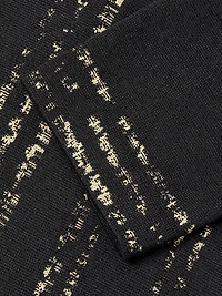 Knit Metallic Mock Turtleneck Dress