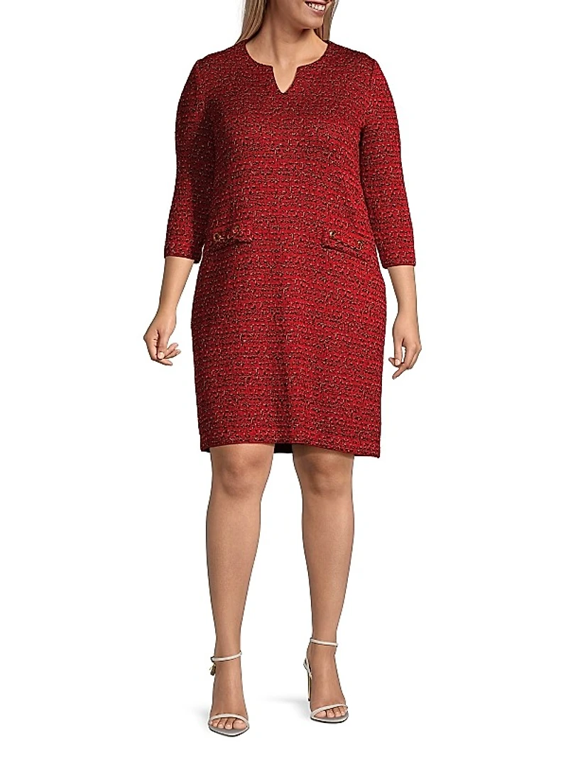 Tweed Knee-Length Dress