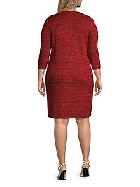 Tweed Knee-Length Dress
