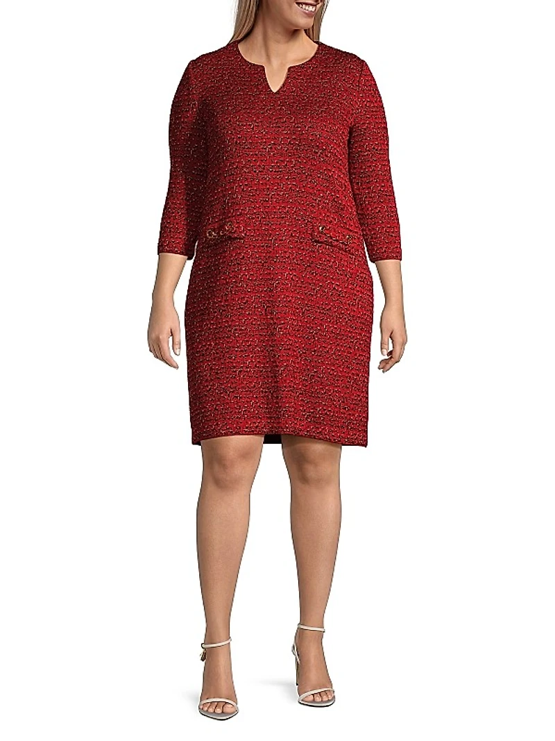 Tweed Knee-Length Dress