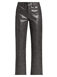 Sloane Leather-Blend Pants