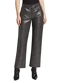 Sloane Leather-Blend Pants