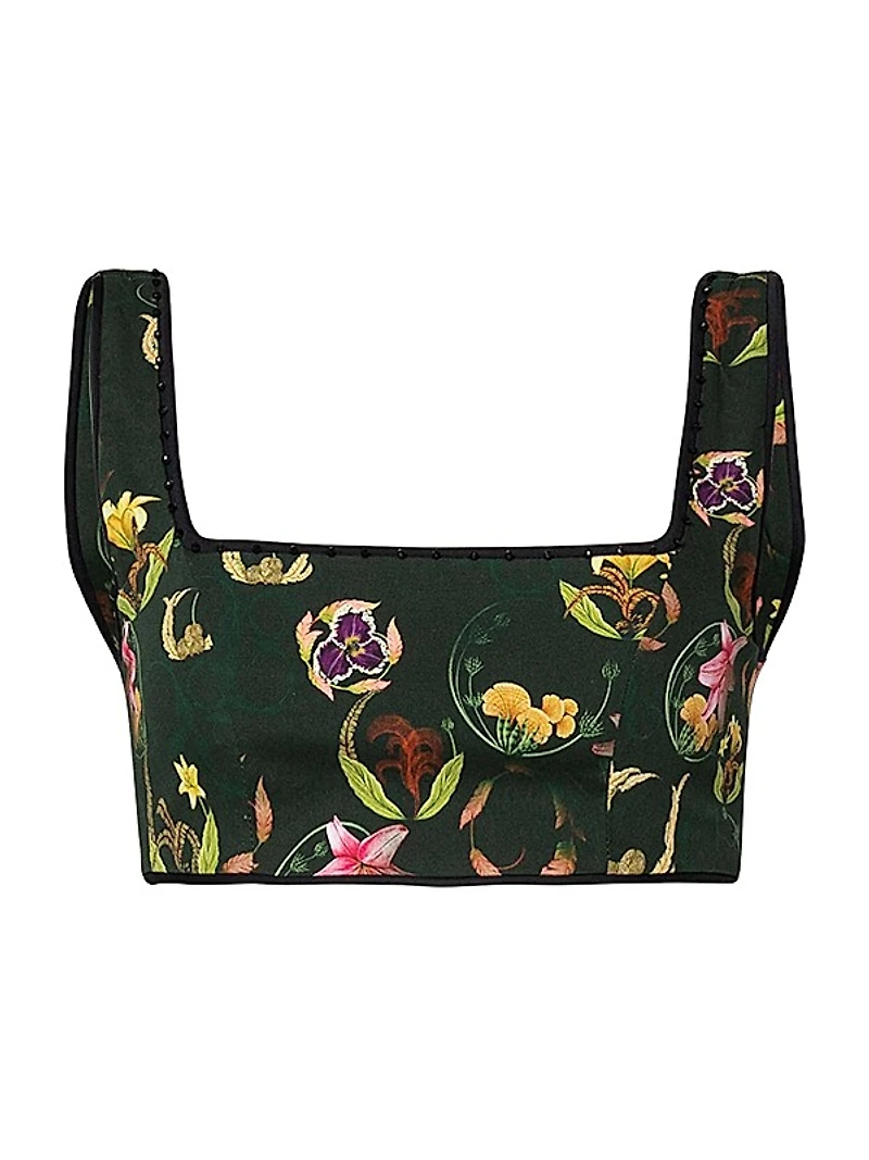 Amanda Marina Cropped Cotton Top