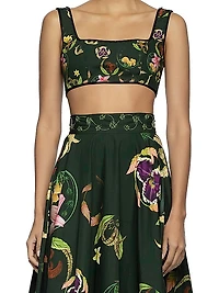 Amanda Marina Cropped Cotton Top