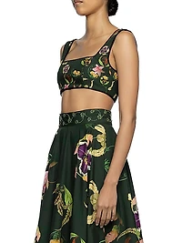 Amanda Marina Cropped Cotton Top