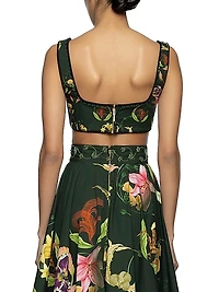 Amanda Marina Cropped Cotton Top