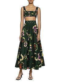 Amanda Marina Cropped Cotton Top