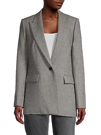 Hannah Houndstooth Wool-Blend Jacket