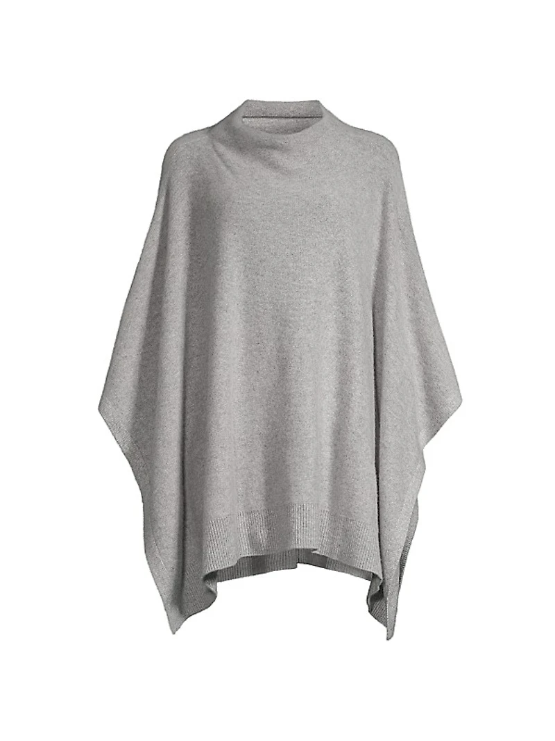 Boiled Cashmere Funnel Neck Poncho