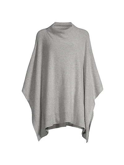 Boiled Cashmere Funnel Neck Poncho