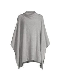 Boiled Cashmere Funnel Neck Poncho