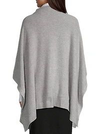 Boiled Cashmere Funnel Neck Poncho
