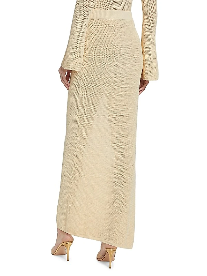 Dai Knit Cotton-Blend Maxi Skirt