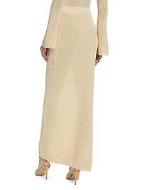 Dai Knit Cotton-Blend Maxi Skirt