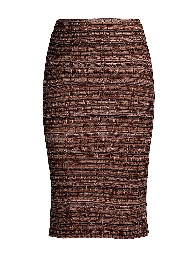 Tweed Knit Pencil Skirt