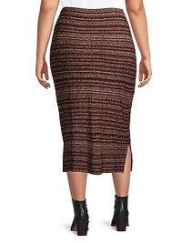 Tweed Knit Pencil Skirt