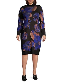 Floral Knit Midi-Dress