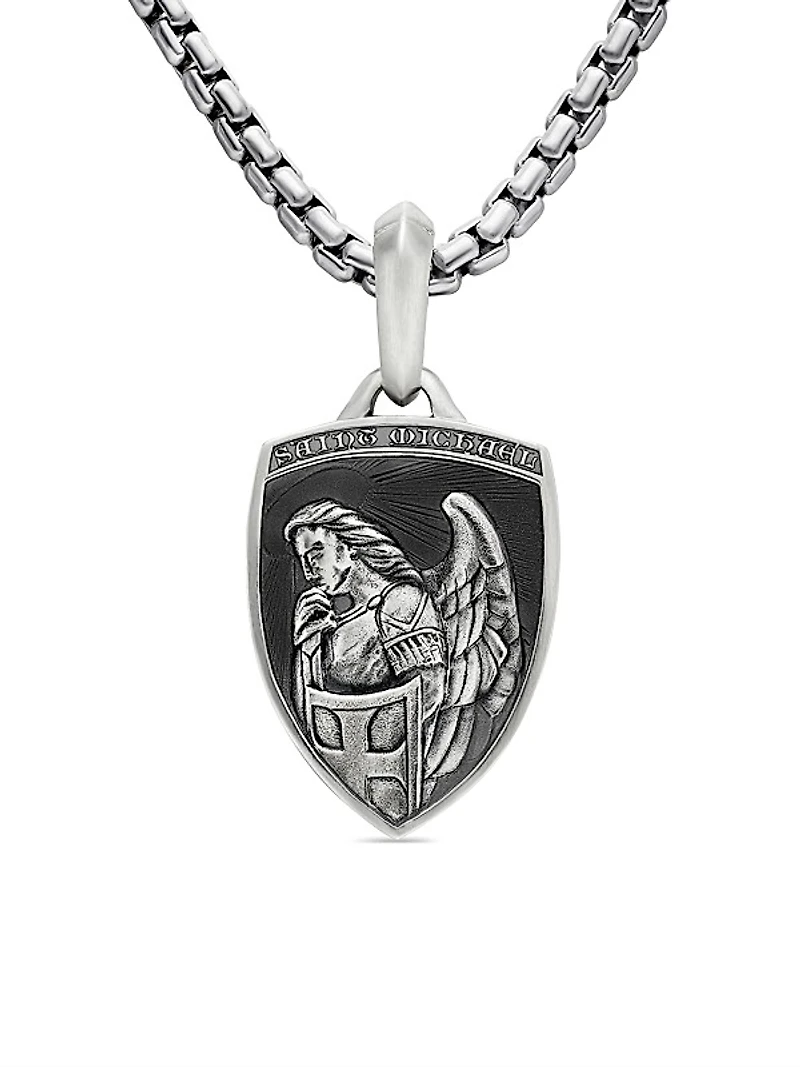 St. Michael Amulet in Sterling Silver