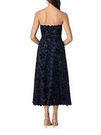 Anessa Strapless Jacquard Dress