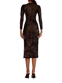 Crystal Mesh Midi Dress