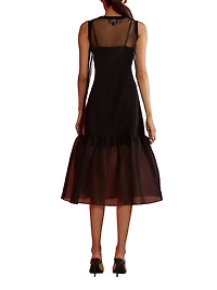 Sheer Organza Midi Dress