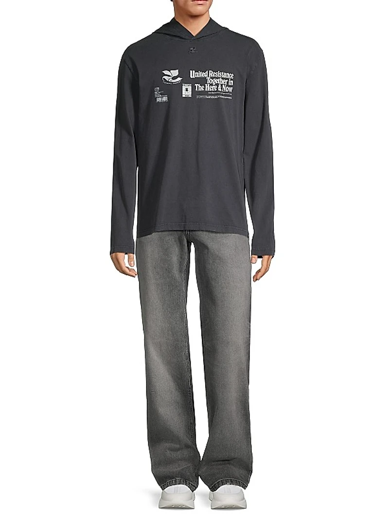 'The Here & Now' Long-Sleeve Hooded T-Shirt