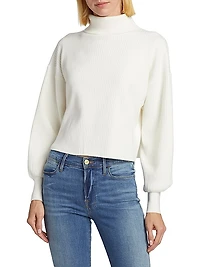 Rib-Knit Cropped Sweater