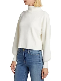 Rib-Knit Cropped Sweater