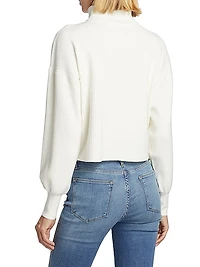 Rib-Knit Cropped Sweater