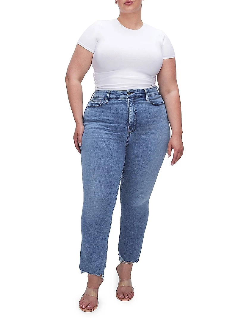 Good Legs High-Rise Stretch Straight Ankle Jeans
