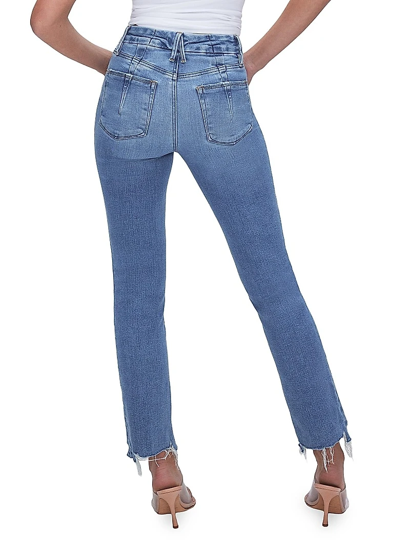 Good Legs High-Rise Stretch Straight Ankle Jeans