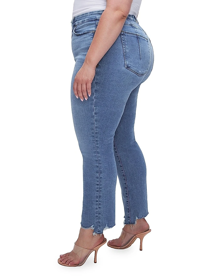 Good Legs High-Rise Stretch Straight Ankle Jeans