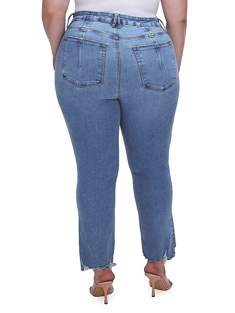 Good Legs High-Rise Stretch Straight Ankle Jeans